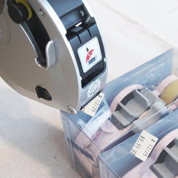Motex MX-2316NEW 2 Line 20 Digits Date Marking Gun – 10 Digits Per line, Pre-Loaded 1,000 White Sticker Labels and Pre-Loaded Inker with 1 Ink Refill - for Grocery Store, Retail Shop, Garage Sale