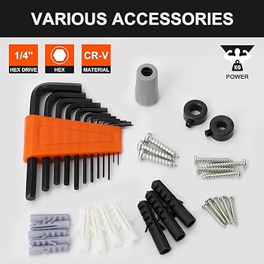 COMOWARE 200Pcs Drill Bit Set & Screwdriver Bit Kit - HSS/CR-V Multi-Purpose Bits in Transparent Storage Case, Impact Driver Accessories for DIY Projects, Home Repairs, Professional Use