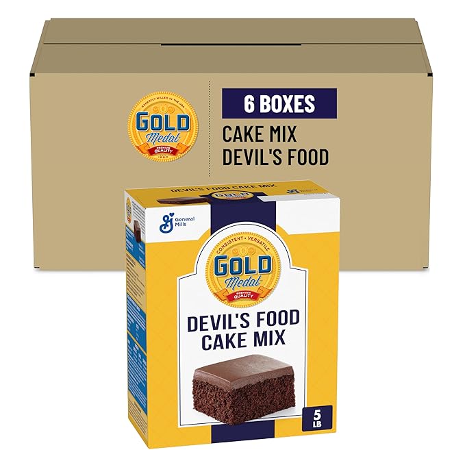 Gold Medal Super Moist Devil's Food Cake Mix, 4.5 Lb Box (Pack of 6)