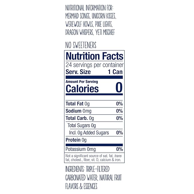 Polar Seltzer Jr Variety Pack, 7.5 fl oz cans, 24 pack, Six Flavors, Mini Cans, No Sugar, No Sweeteners