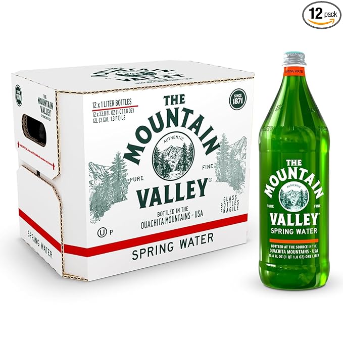 Mountain Valley Water, Water Spring, 33.8 Fl Oz, 12 Pack