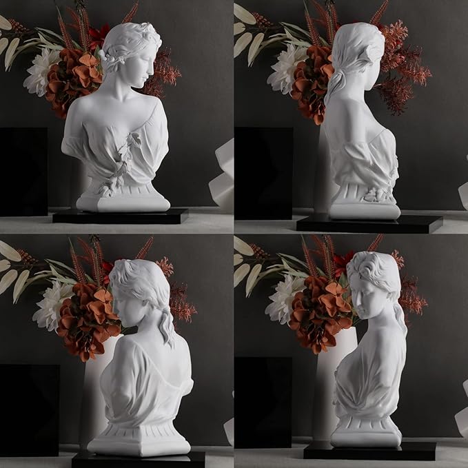 DOVDOV Greek Goddess Decoration, Young Venus Bust, Roman Bust Figurines, Greek Mythology Decorative Gifts, Busts for Home Decorative Statues