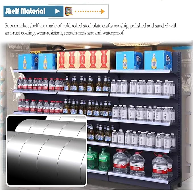 Retail Display Market Shelf Large Supermarket Snack Shelf Unit Rack, Heavy Duty Storage Toys Crisps Medicine Grocery Display Stand, for Convenience Retail Store Commercial Drugstores ( Color : Lxwxh ,
