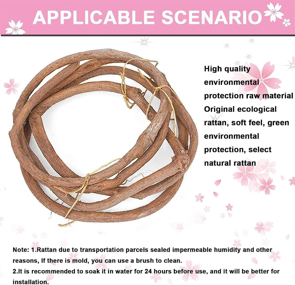 Artificial Cherry Blossom Tree Cherry Tree Decor with 30 Branches Cherry Blossom 4 Tree Vine, Champagne Japanese Cherry Blossom for Indoor Wedding