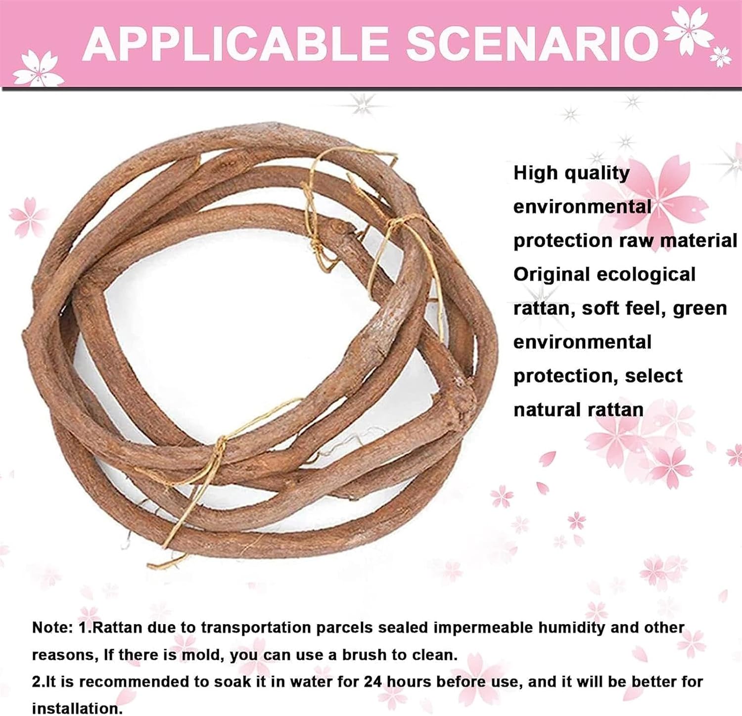 Artificial Cherry Blossom Tree Cherry Tree Decor with 30 Branches Cherry Blossom 4 Tree Vine, Champagne Japanese Cherry Blossom for Indoor Wedding