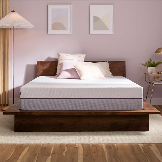 Purple Plus Queen Mattress - 11" GelFlex Grid, Premium Comfort Foam, Better Than Memory Foam, Temperature Neutral, Responsive, Breathable, Pressure Relief, Made in USA