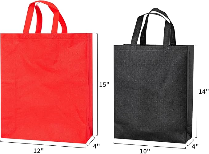 RACETOP 100 Pcs Custom Tote Bags Bulk Personalized Reusable Grocery Bags, Shopping Bags, Custom Non-woven Bags, Customized Promotional Item Totes for Business Activities, Parties, Store