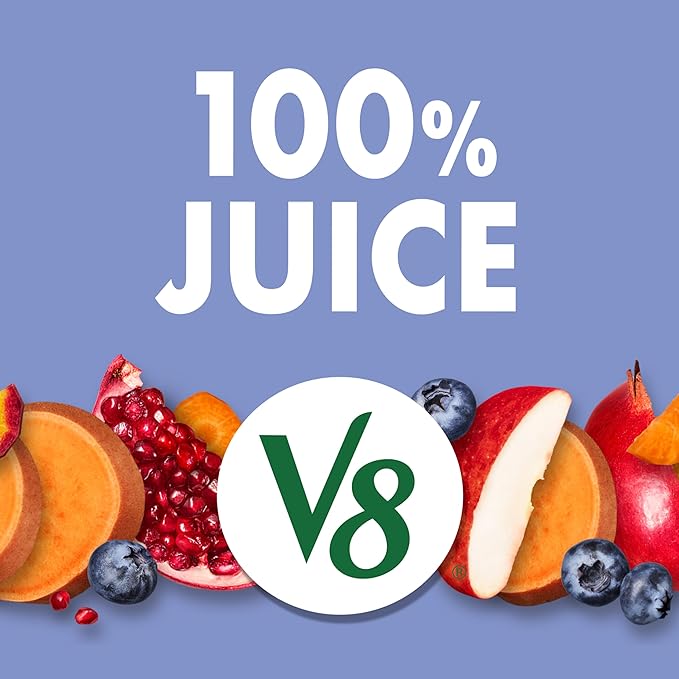 V8 Blissfully Berry 100% Fruit and Vegetable Juice, 8 fl oz Can (24 Pack)