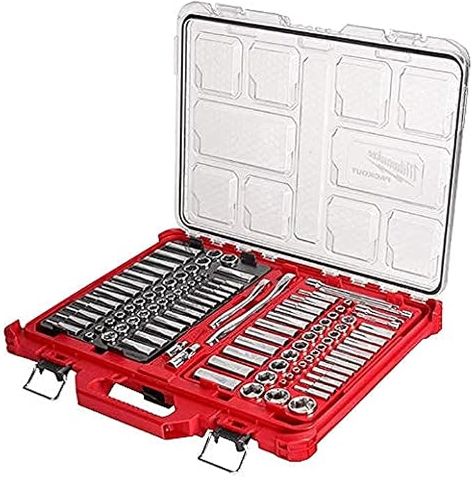 Milwaukee Electric - 1/4-3/8 106PC Rat. and Socket Set in PKOUT SAE-MM