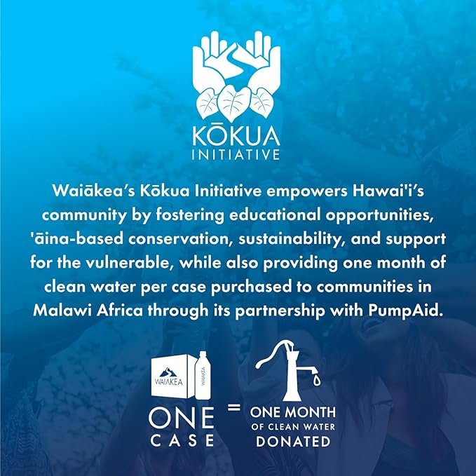Waiākea - Hawaiian Volcanic Water - Naturally Alkaline Water - pH Range 7.6 to 8.2 - All Natural Minerals & Electrolytes - 100% Recycled Water Bottles - Bottled Water 24 Pack - 10.14 Fl Oz, 330 mL