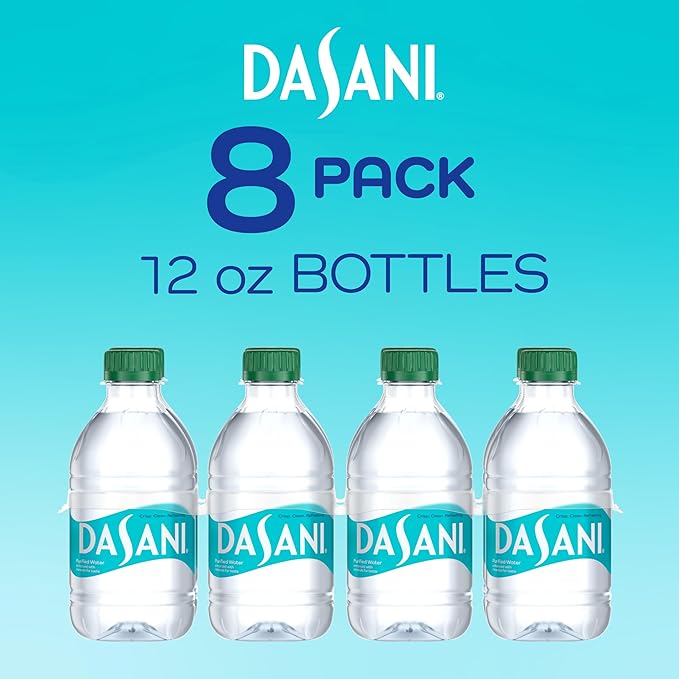 DASANI Purified Water Enhanced with Minerals, 12 fl oz (pack of 8)