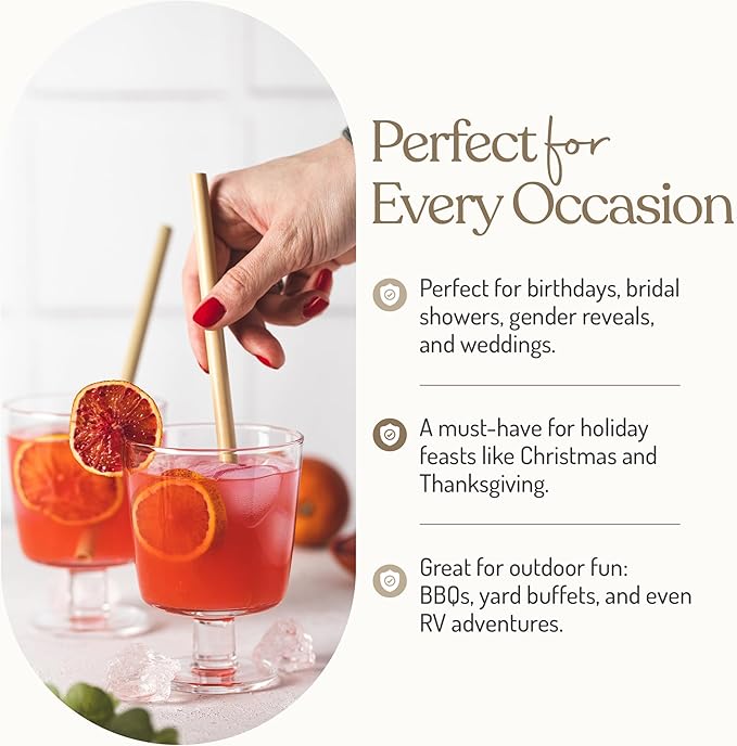 1.25 Gallon Dual Acrylic Beverage Dispenser with Bamboo Stand – Iced Drink Dispenser with Stainless Steel Spigot & Built-in Ice Core