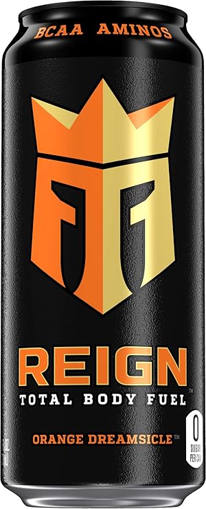 Reign Total Body Fuel, Orange Dreamsicle, Fitness & Performance Drink, 16 Fl Oz (Pack of 12)