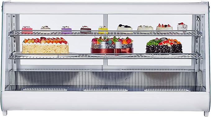 Beverage Refrigerator, 8.1 Cu.ft Commercial Display Refrigerator Merchandise for Home Restaurant Grocery Stores, 2 Glass Door Merchandiser Refrigerator,3 Shelves