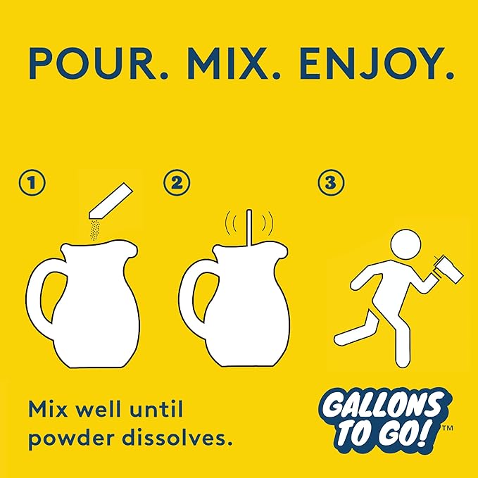JOLLY RANCHER Gallons To Go Powdered Drink Mix, 8-Count Box (6 Pack) – Blue Raspberry – Low Calorie and Zero Sugar Drink Mix, Each Stick Makes 1 Gallon-Sized Pitcher