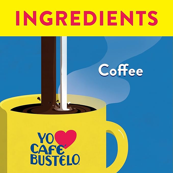 Café Bustelo Espresso Dark Roast Ground Coffee, 22 Ounces (Pack of 6)