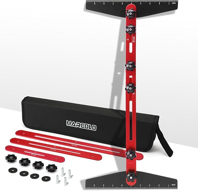 Stair Tread Template Tool, Solid Stair Measuring Tool, Stair Tread Tools Stair Tread Jig Stair Gauge Jig Stair Template Stair Step Tool Shelf Red