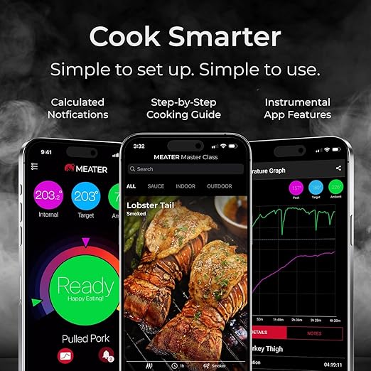 MEATER Pro/2 Plus: Smart Bluetooth Wireless Meat Thermometer Digital | 1000°F Heat Resistance | Long Range | Certified Accuracy | BBQ, Oven, Grill, Smoker, Air Fryer, Deep Fryer