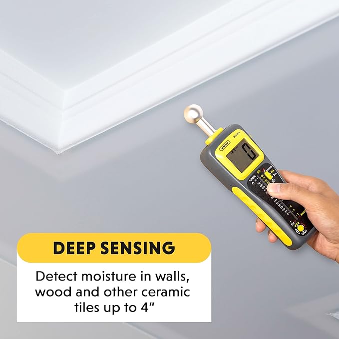 General Tools Moisture Meter MMD950 - Humidity Sensor - Pin Type / Pinless Device - Spherical Sensor