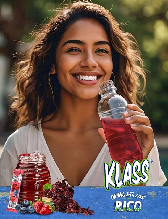 Klass Aguas Frescas Powdered Drink Mix | 44 Sugar Free Powder Packets | Flavors - Cucumber Limeade Pineapple Tangerine Strawberry Watermelon & Hibiscus Berries - Water Enhancer To Go!