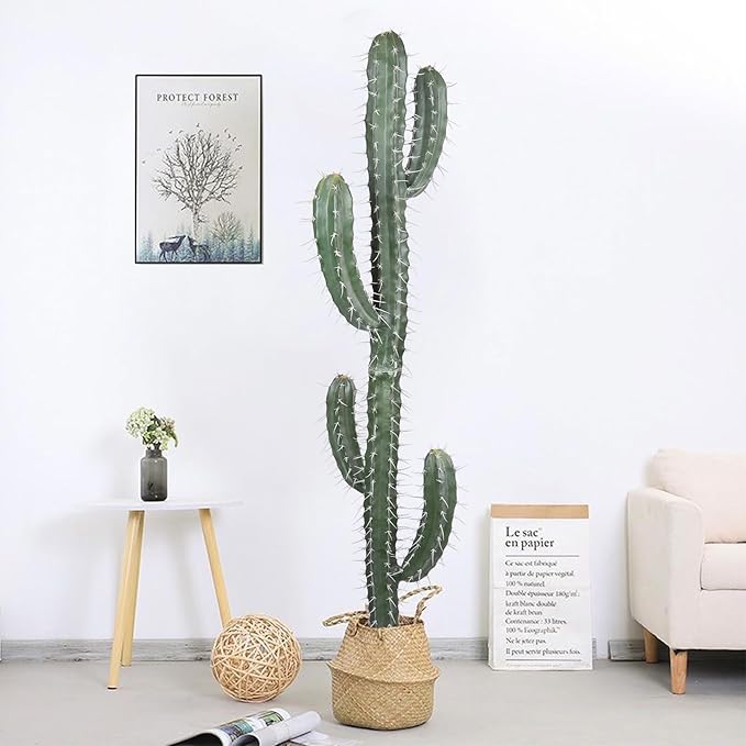 Artificial Cactus Fake Cacti 62" Faux Potted Cactus Plants for Home Store Office Decoration