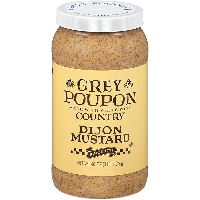 Grey Poupon Country Dijon Mustard (48 oz Jars, Pack of 6)