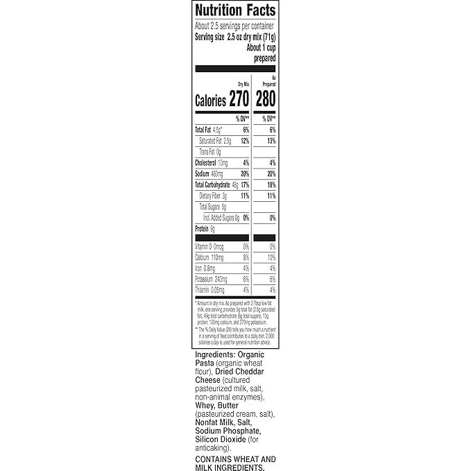 Annie's Macaroni and Classic Cheddar with Organic Pasta, Made with Real Cheese, Dinner Side or Snack, 6 oz (Pack of 12)