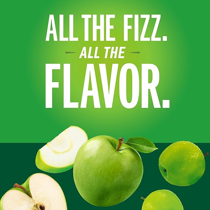 IZZE Sparkling Water Juice Beverage Blend, Apple, No Sugar Added, 8.4 FL OZ, 24 Cans