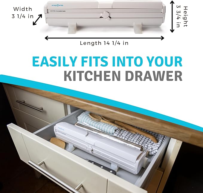 Cling Film Dispenser. Just pull over your plate and press to cut.