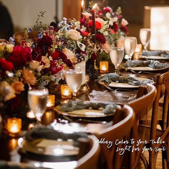 36Pcs Votive Candle Holders for Christmas Decorations, 2x2.5in Clear Glass Tea Light Candle Holder, Tealight Candle Holders Votives for Wedding Home Winter New Year