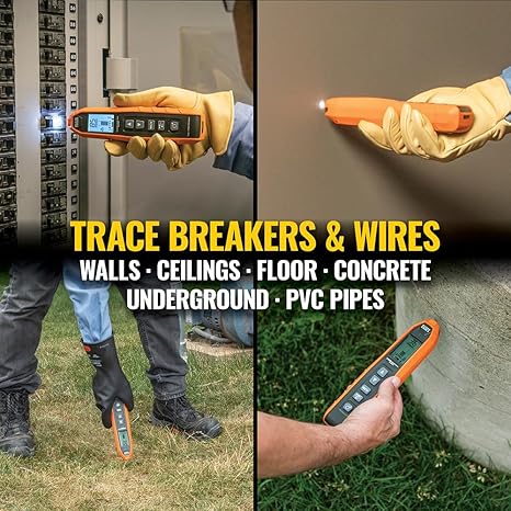 Klein Tools ET450 Advanced Underground Circuit Breaker Finder and Wire Tracer Kit for Energized and Non-Energized Breakers, Fuses, and Wires