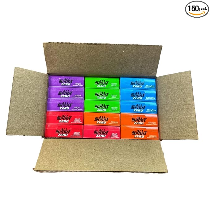 All Sport Zero Sticks, Low Calorie, ZERO Sugar, Electrolyte Sports Drink Mix, Vending Pack (Variety Pack, Case of 150 Sticks)