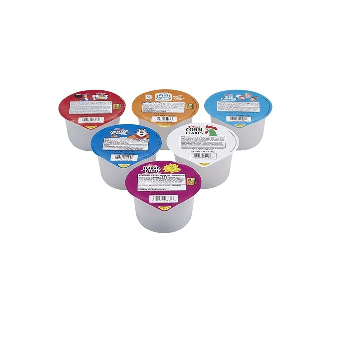 Kellogg's Breakfast Cereal Cups, Kids Snacks, Family Breakfast, Variety Pack (96 Cups)