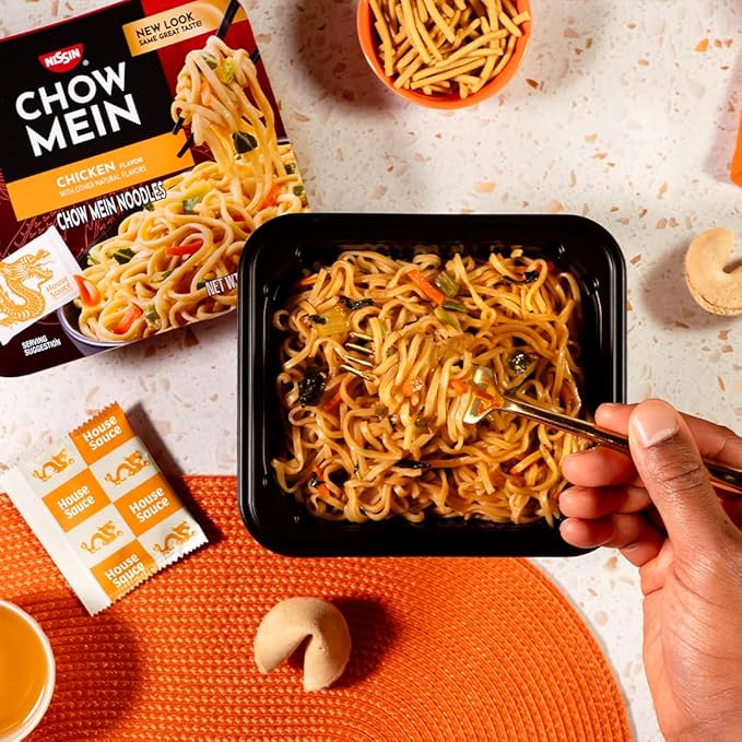Nissin Chow Mein Noodles, Teriyaki Chicken, 4 Ounce (Pack of 8)