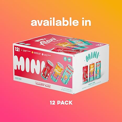 Alani Nu VARIETY PACK (CHERRY SLUSH, JUICY PEACH, ORANGE KISS), Low Calorie Energy Drinks, 100mg Caffeine, Biotin, B Vitamins, Zero Sugar, 10 Calories or Less, 8 Fl Oz Cans, 12 Pack