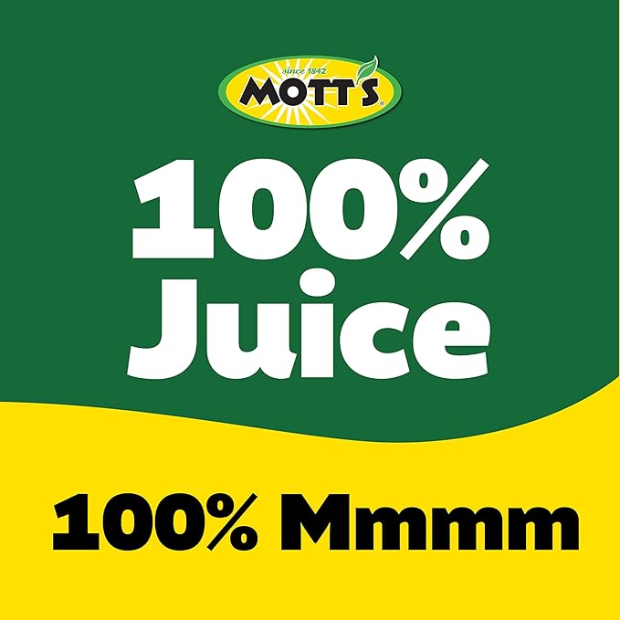 Mott's 100% Apple White Grape Juice, 8 Fl Oz Bottles, 24 Count (4 Packs Of 6), No Added Sugar, Excellent Source Of Vitamin C, 2 Servings Of Fruit Per Bottle, Gluten & Caffeine Free, On-the-go