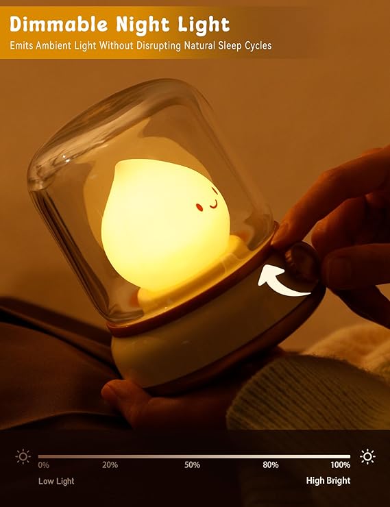 Cute Chibi Flame Lamp Retro Rechargeable Night Light