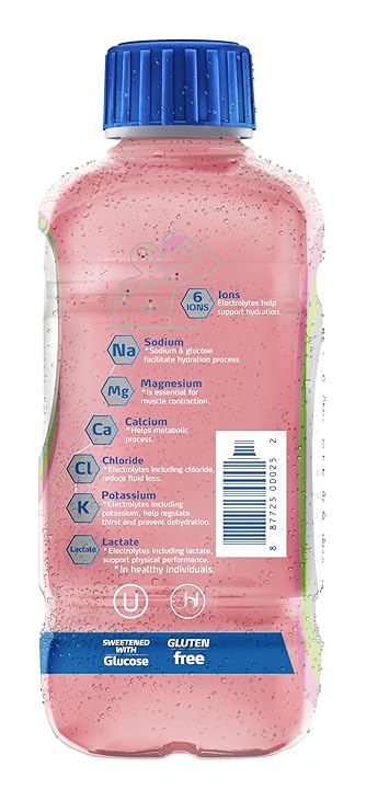 Electrolit, Electrolyte Beverage, Strawberry-Kiwi, 21 Fl Oz bottle (Pack of 12)