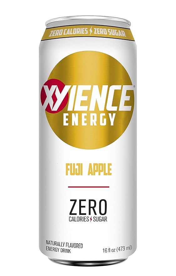 XYIENCE Energy Drink | Fuji Apple | Sugar Free | Zero Calories | Natural Flavors | Vitamin Fortified | 16 Fl Oz (Pack of 12)