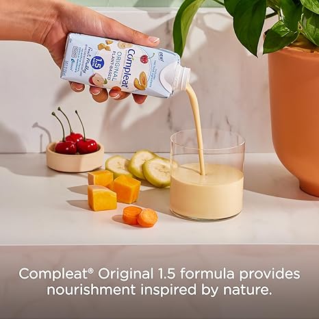 Compleat Original 1.5mL,Plant-Based Nutritionally Complete Tube Feeding Formula, Fruit Medley Flavor, 24 Pack