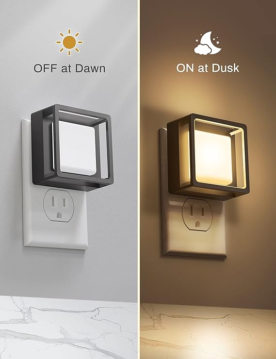 DORESshop LED Night Light, Night Lights Plug Into Wall [2 Pack] with Dusk-to-Dawn Sensor, Dimmable Nightlights, Adjustable Brightness for Bathroom, Hallway, Bedroom,Kids Room,Stairway,Soft White