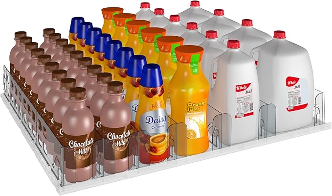 Visi-Floor Adjustable System Kit - Cold Vaults & Commercial Storage Organizer for Supermarkets, Convenience Stores, and Grocery Stores - Modular Display Merchandiser Drink Organizer for Cans, Beer,