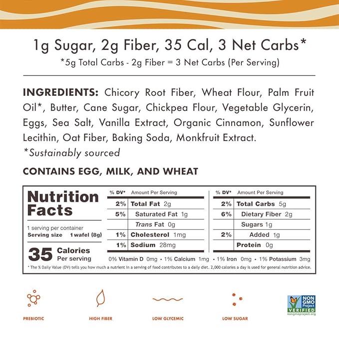 Rip Van Wafels Dutch Caramel & Vanilla Mini Stroopwafels - Low Carb Snacks (3g Net Carbs) - Non GMO Snack - Keto Friendly - Office Snacks - Low Calorie Snack (35 Calories) - Low Sugar (1g) - 128 Count