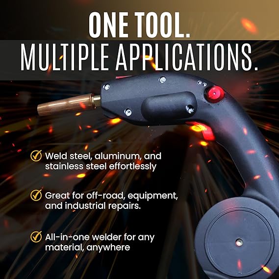 ReadyWelder® by Broco® Portable Welder Machine, Battery Powered MIG Welder, On-the-Go Welding for Steel, Aluminum & More, Includes Carrying Case