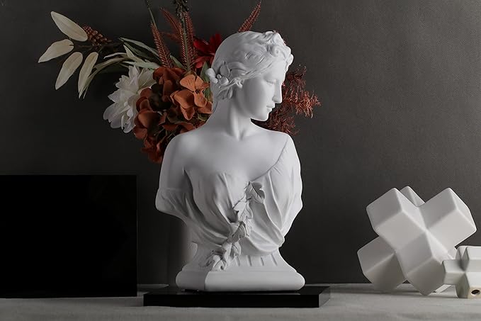 DOVDOV Greek Goddess Decoration, Young Venus Bust, Roman Bust Figurines, Greek Mythology Decorative Gifts, Busts for Home Decorative Statues