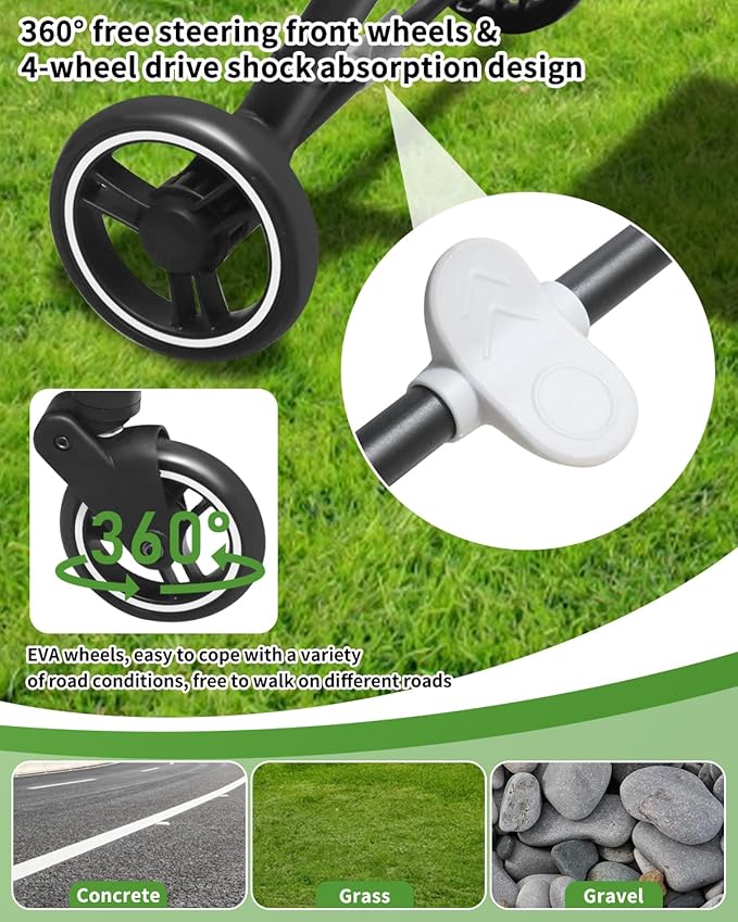 Folding Shopping Cart Utility Cart with Wheels for Grocery, Laundry, Shopping Trolley, Pet Stroller for Dog/Cat 85 L