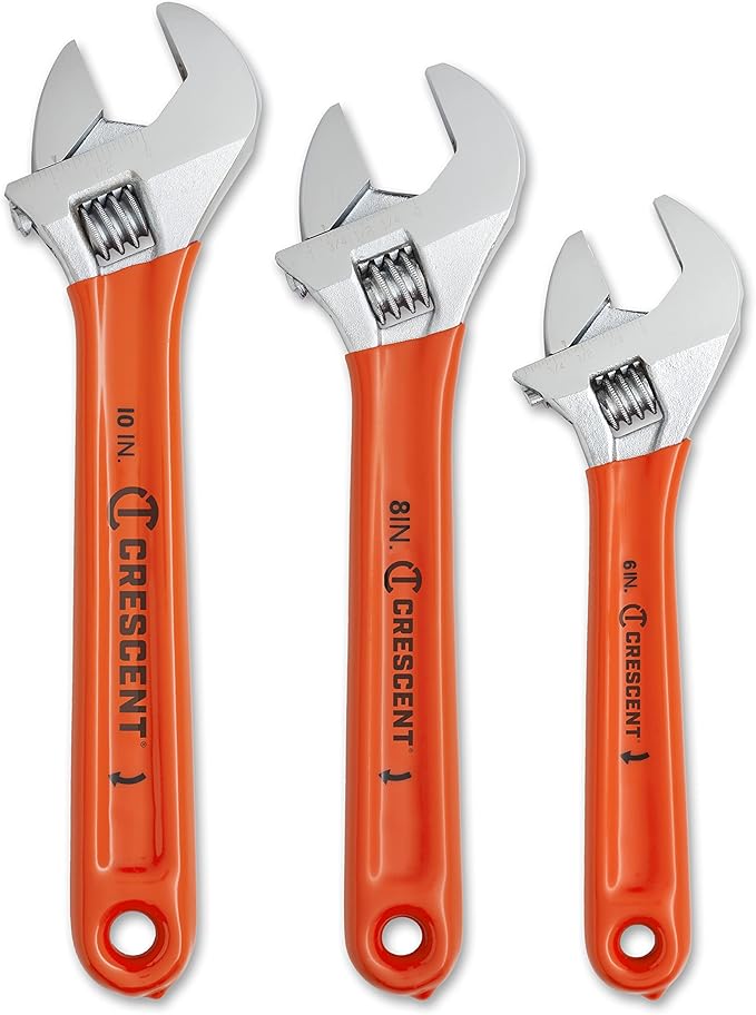 Crescent 3 Piece Adjustable Cushion Grip Wrench Set 6", 8" & 10" - AC26810CV