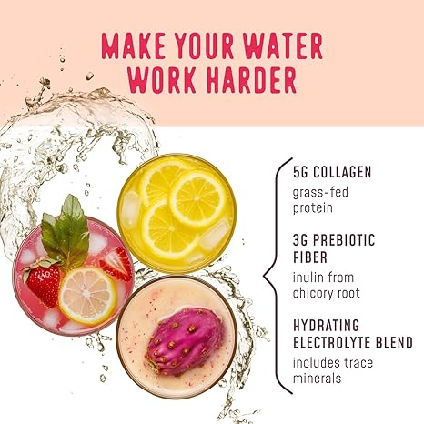 FlavCity Anytime Essential Lemonade Variety Pack - Powder Drink Mix Packets with Collagen - Lemonade Packets in 3 Flavors - Water Flavoring with Collagen, Fiber & Electrolytes (30 Stick Packs)