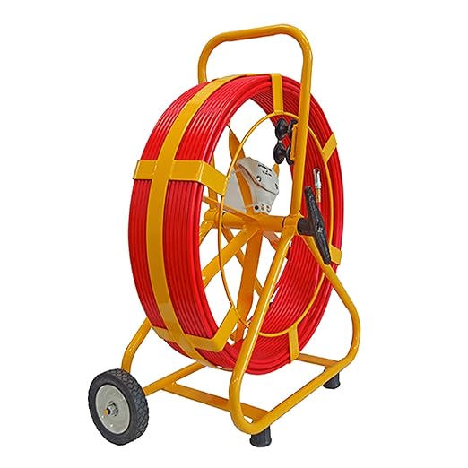 Jameson Duct Hunter Traceable Rodders are Your Non-invasive Underground Pipe locating Solution with 400 Feet of 5/16-inch Fiberglass Rod, Marked Every 5 Feet