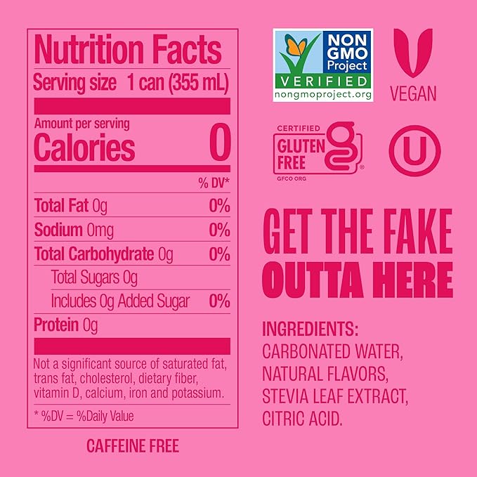 Zevia Zero Sugar Soda, Cran-Raspberry, 12 oz Cans (24-Pack) – Naturally Sweetened, Non-GMO Project Verified, Gluten-Free, Vegan